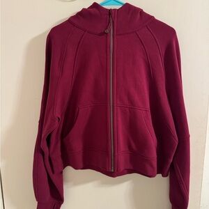 Scuba Oversized Full Zip Burgundy